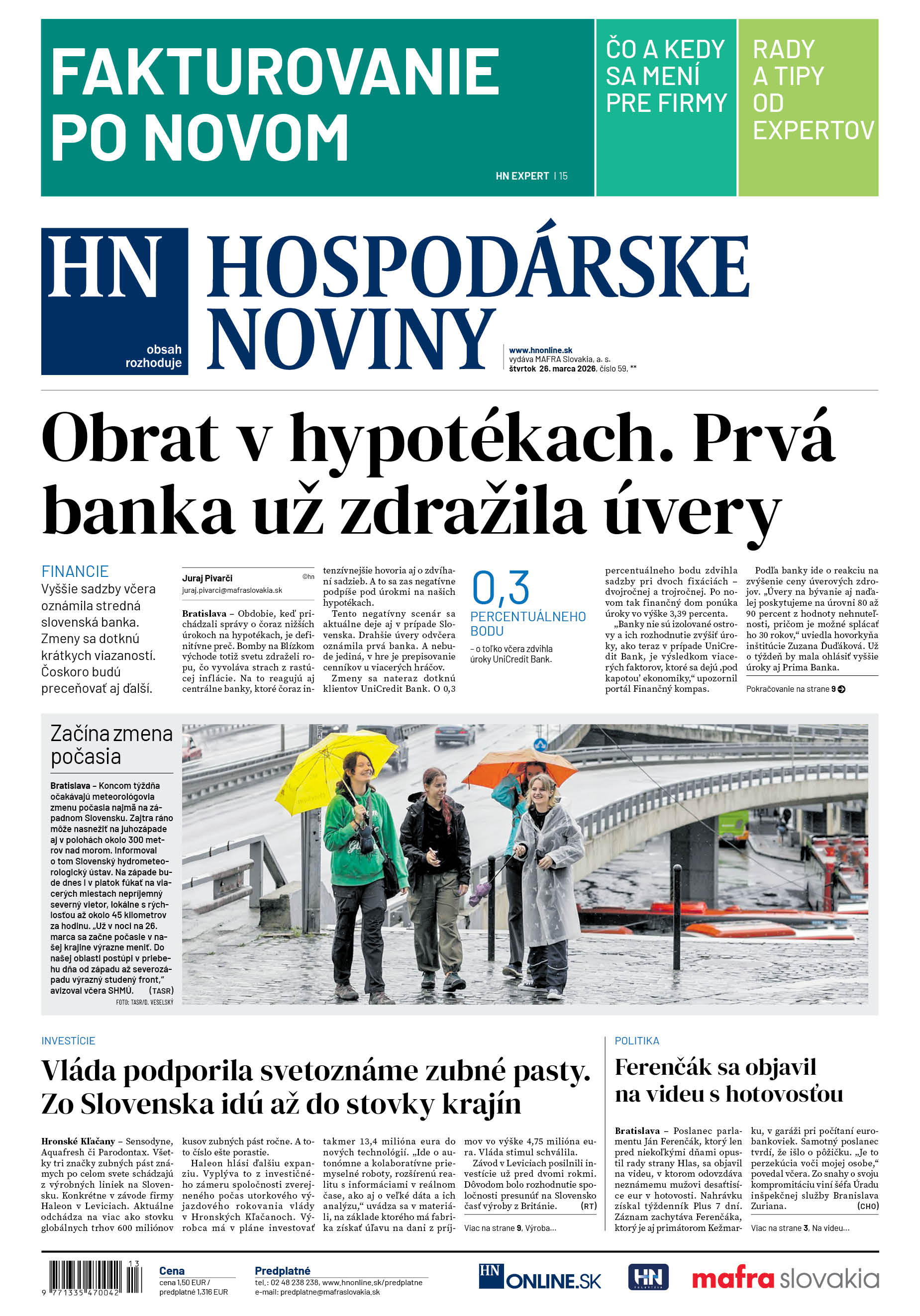 Hospodárske Noviny logo